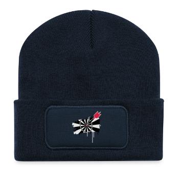 A dartboard with dart - Recycled Patch Beanie - french navy - Front