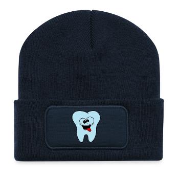 Dental office logo tooth - Recycled Patch Beanie - french navy - Front