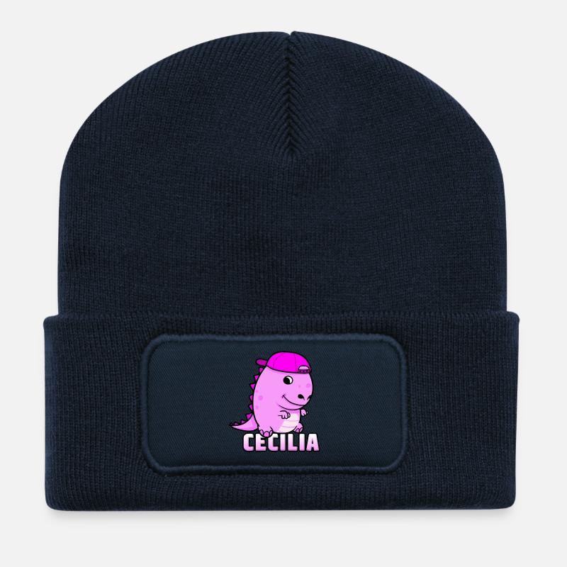 Cecilia Geburtstag Geschenk - Recycelte Patch Beanie - French Navy