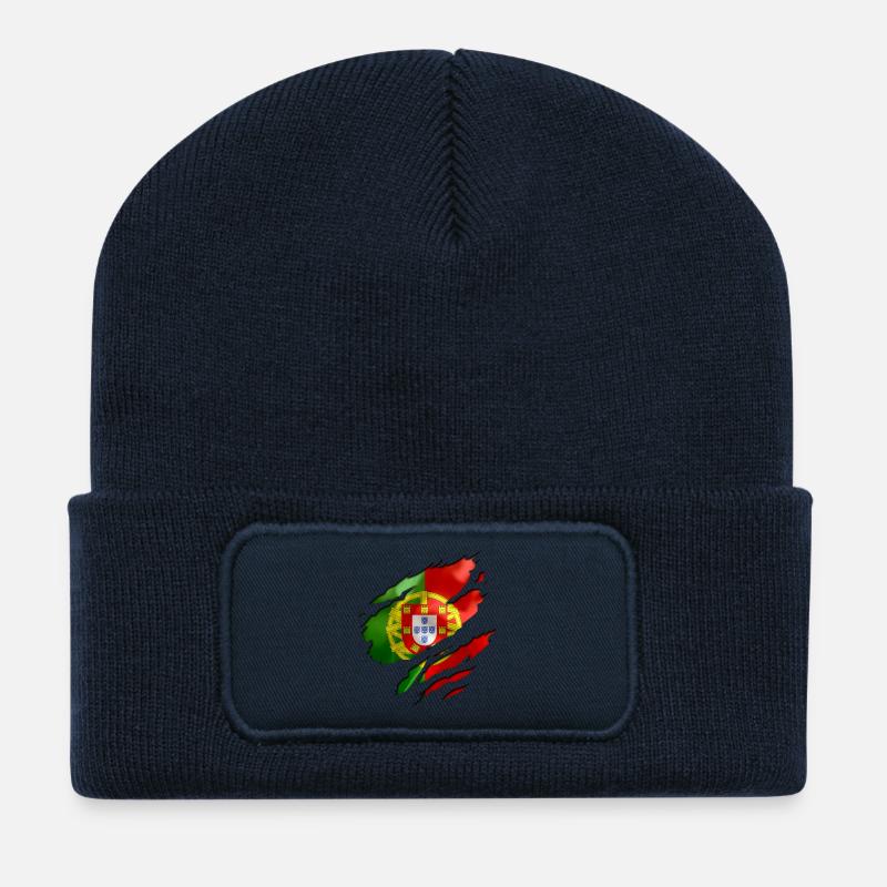fussball fußball land - Recycelte Patch Beanie - French Navy
