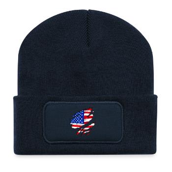 amerika staaten usa vereinigte - Recycelte Patch Beanie - French Navy - Vorne