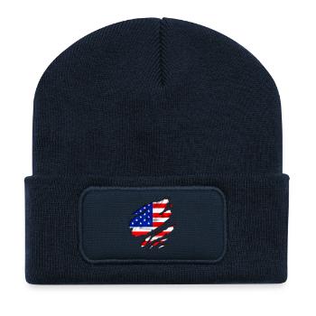 amerika staaten usa vereinigte - Recycelte Patch Beanie - French Navy - Vorne