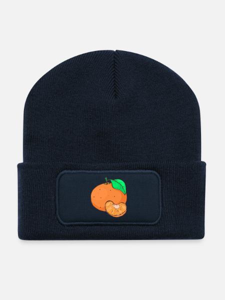 Mandarinen Clementinen Zitrusfrucht Zitrusfrüchte - Recycelte Patch Beanie - French Navy