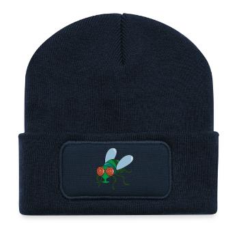 Fliege - Recycelte Patch Beanie - French Navy - Vorne