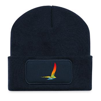Voyage of a bird and a boat - Recycled Patch Beanie - french navy - Front