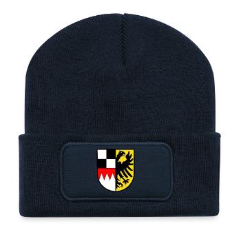 Armoiries de moyenne franconie - Beanie recyclé à patch - bleu marine - Devant