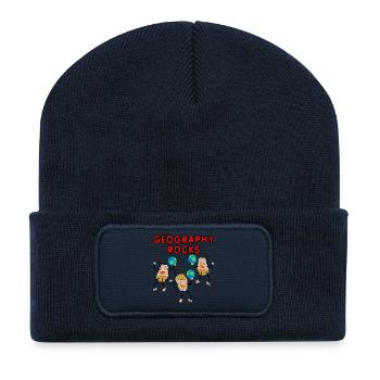 Geography Rocks - Recycled Patch Beanie - french navy - Front