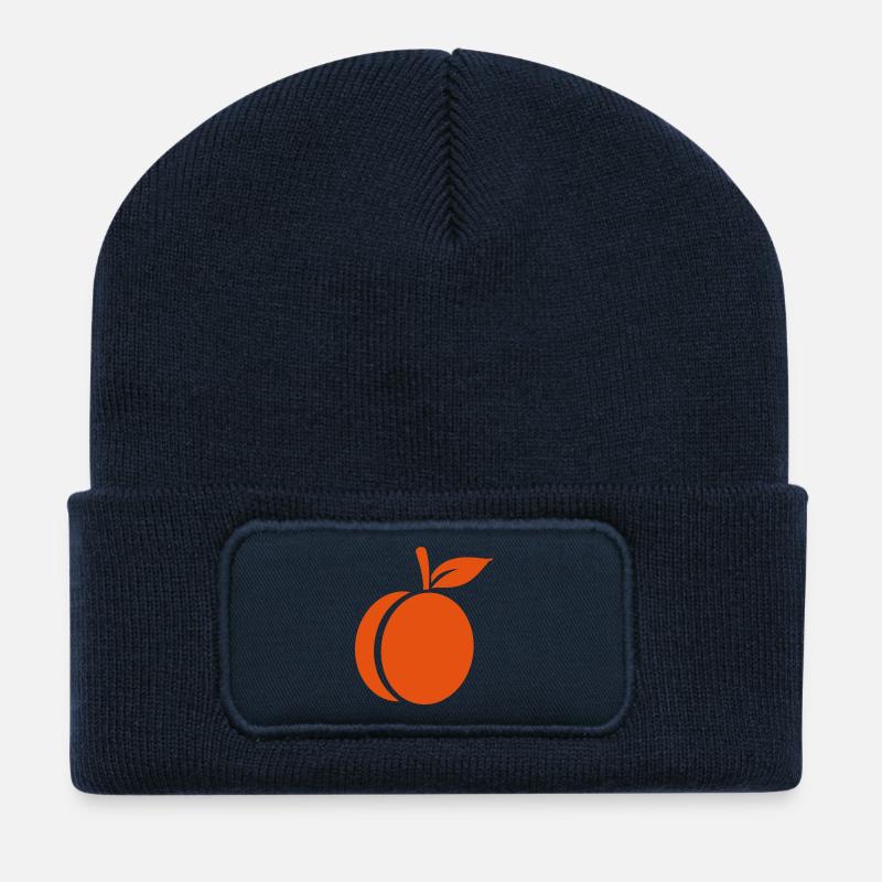 Abricot - Beanie recyclé à patch - bleu marine