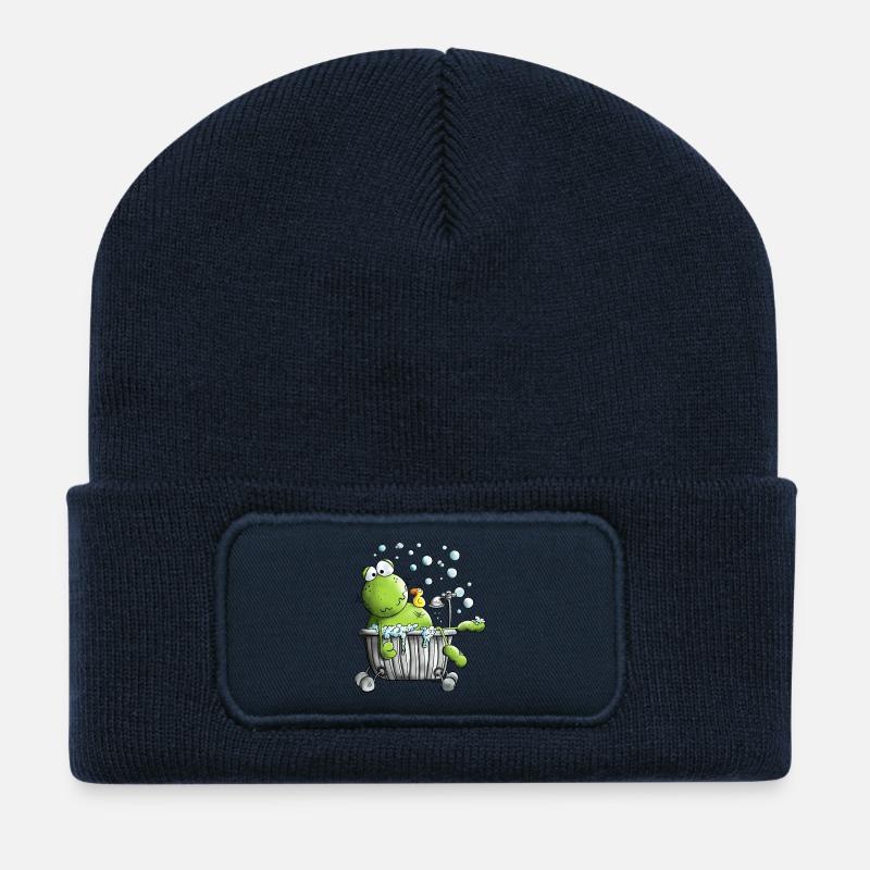 Wellness Frosch - Recycelte Patch Beanie - French Navy
