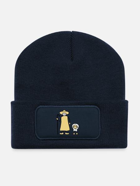 schaefer schafe tier beruf - Recycelte Patch Beanie - French Navy