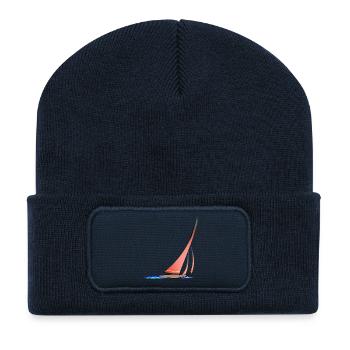 sailboat speed - Recycled Patch Beanie - french navy - Front