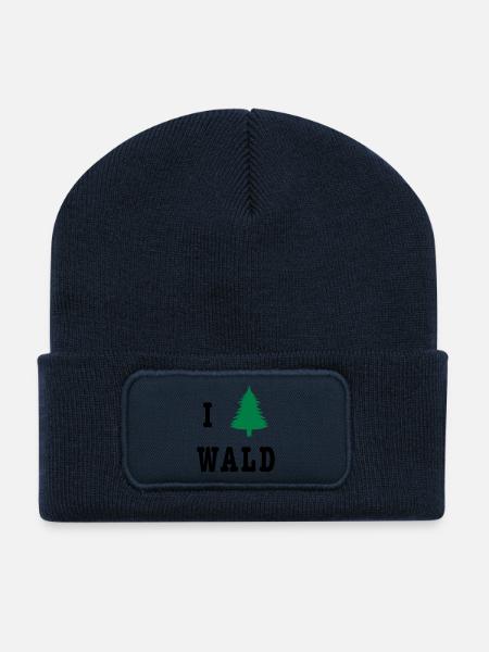 I love Wald - Recycelte Patch Beanie - French Navy