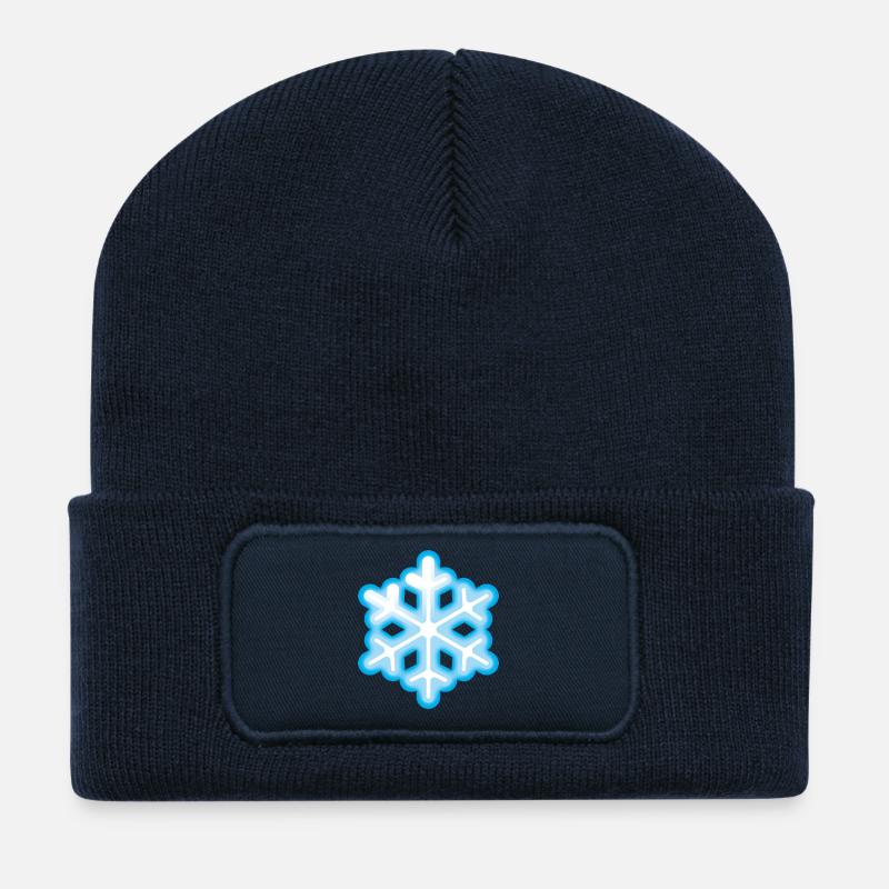 Smiley Snowflake - Recycelte Patch Beanie - French Navy