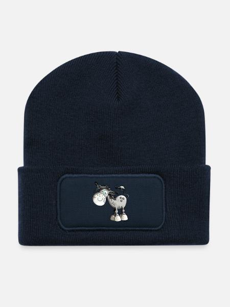 Funny Donkey - Recycled Patch Beanie - french navy