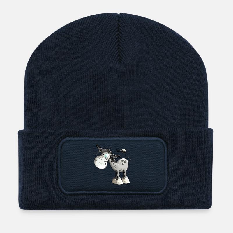 Flippiger Esel - Recycelte Patch Beanie - French Navy