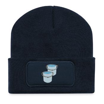 Kreative Eimer Design für Outdoor Aktivitäten - Recycelte Patch Beanie - French Navy - Vorne