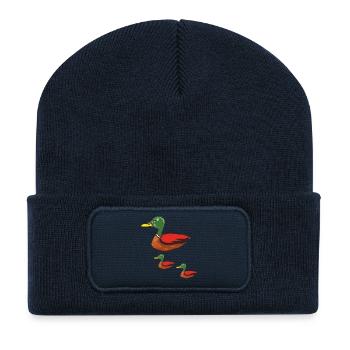 duck mom - Recycled Patch Beanie - french navy - Front
