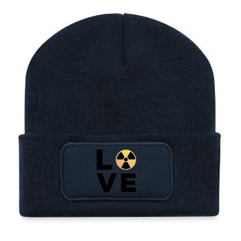 Love Cadeau Manip radio Radiologue Radiologie - Beanie recyclé à patch - bleu marine - Devant