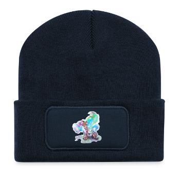 Snow Leopard | Cute animals shirt - Recycled Patch Beanie - french navy - Front