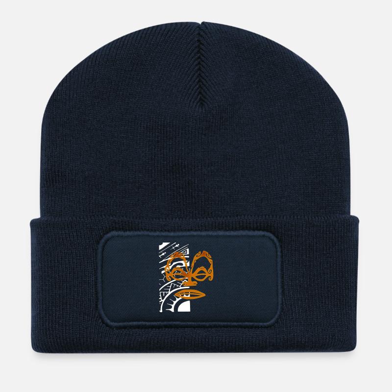 TIKI TOA - Beanie recyclé à patch - bleu marine
