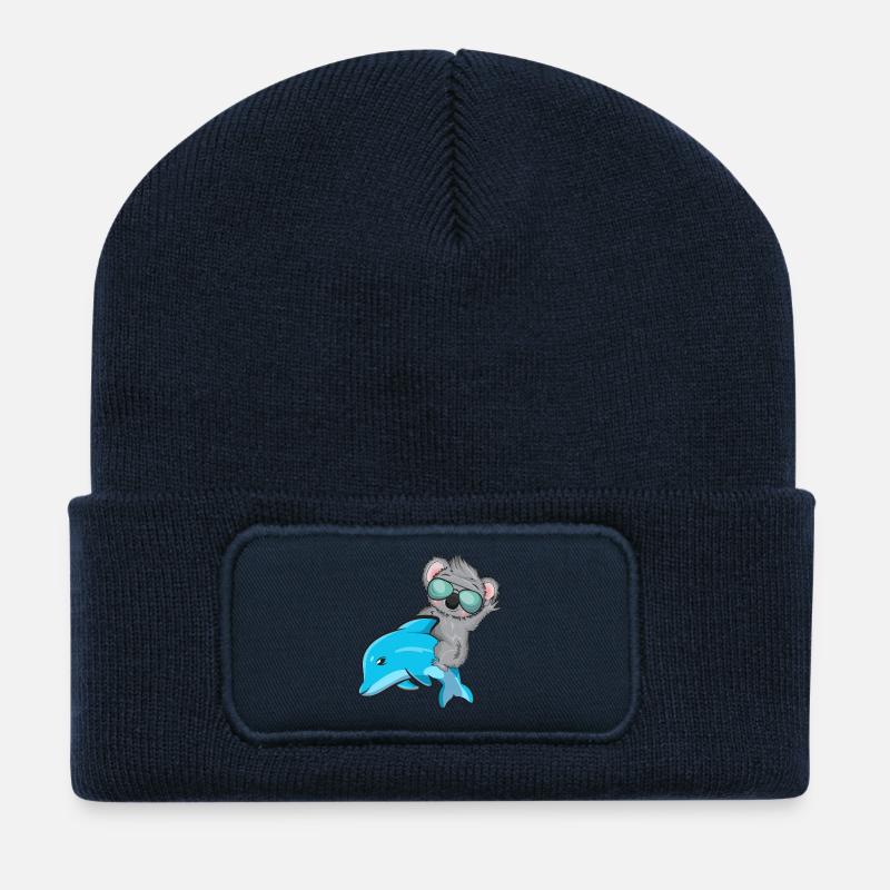 Koala and Delfin - Recycled Patch Beanie - french navy