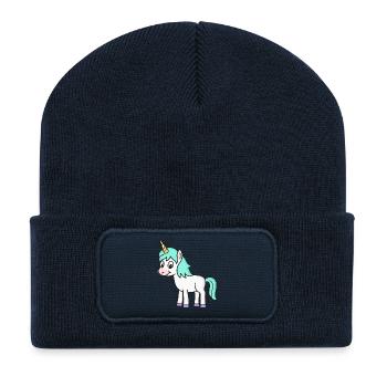 Licornes Licornes - Beanie recyclé à patch - bleu marine - Devant