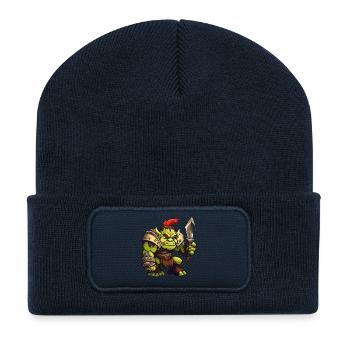 Orque - Beanie recyclé à patch - bleu marine - Devant