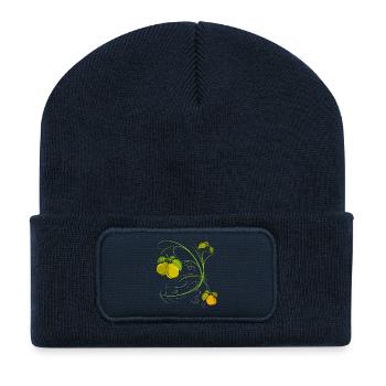 Pear, Fruit - Recycled Patch Beanie - french navy - Front