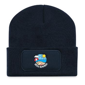 Hello Summer 2 (dark) - Recycled Patch Beanie - french navy - Front