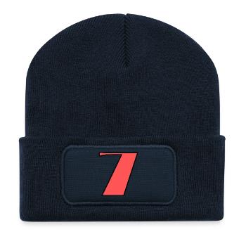 7 JAHRE. 7. JAHRESTAG. GEBURTSTAG 7 JAHRE. 7 - Recycelte Patch Beanie - French Navy - Vorne