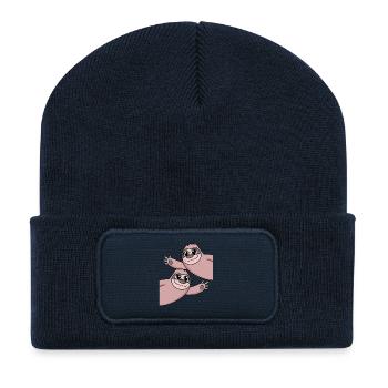 Faultier Faultiere - Recycelte Patch Beanie - French Navy - Vorne