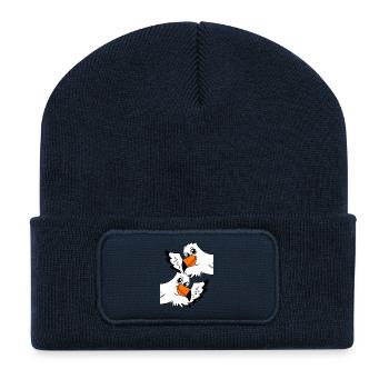 Möwe Gruß Begrüßung - Recycelte Patch Beanie - French Navy - Vorne