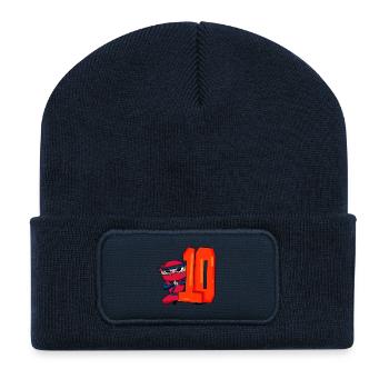 10 Jahre Junge Ninja - 10 Geburtstag - Ich bin 10 - Recycelte Patch Beanie - French Navy - Vorne