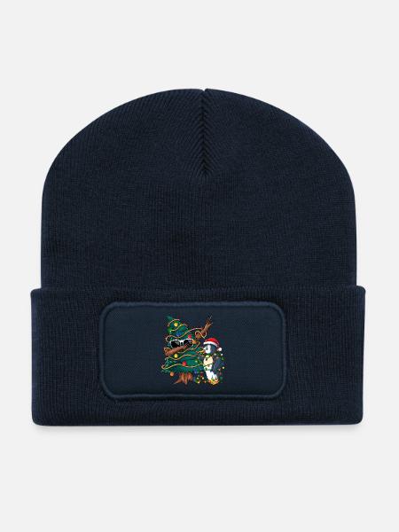 Dapping Tannenbaum -Dapping Weihnachtspullover - Recycelte Patch Beanie - French Navy