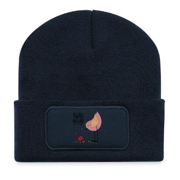 Bonjour Belle Saint-Valentin - Beanie recyclé à patch - bleu marine - Devant