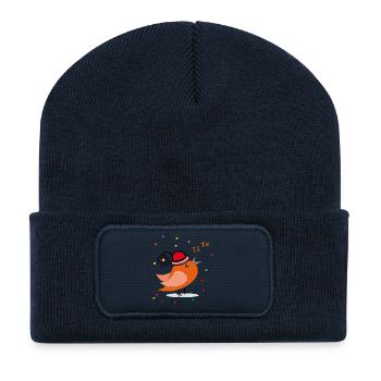 Fasching Karneval Konfetti - Recycelte Patch Beanie - French Navy - Vorne