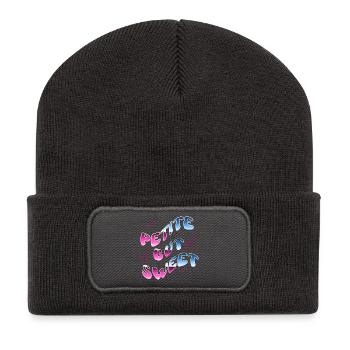 Petite but Sweet - Text Tee - Recycelte Patch Beanie - Dunkelgrau - Vorne