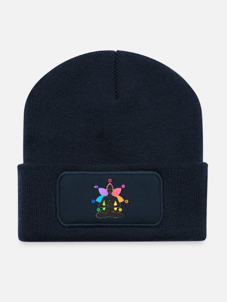 7 Chakren - Recycelte Patch Beanie - French Navy