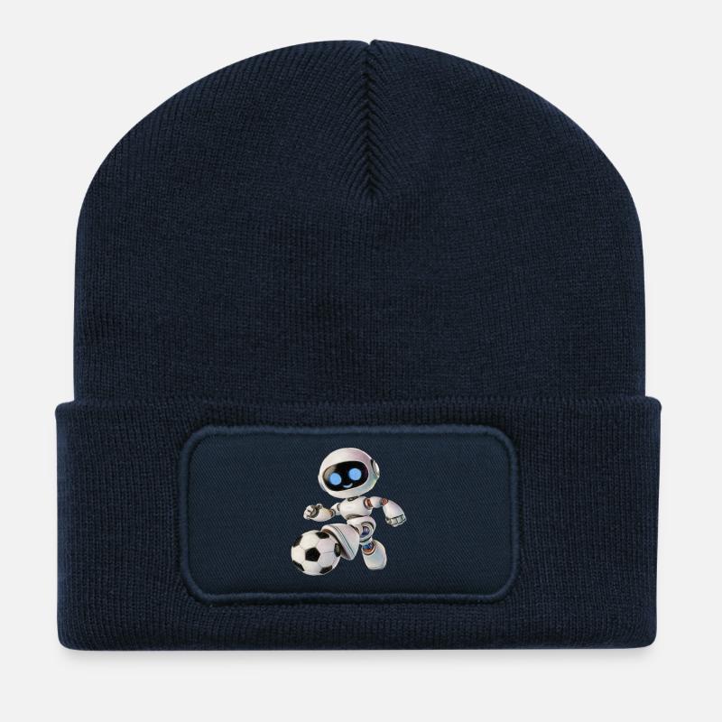 Fußball-Roboter - Recycelte Patch Beanie - French Navy