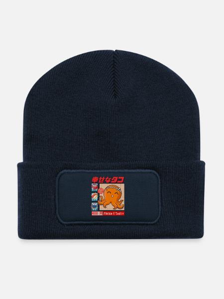 Happy Squid - Fresh & tasty - Recycelte Patch Beanie - French Navy