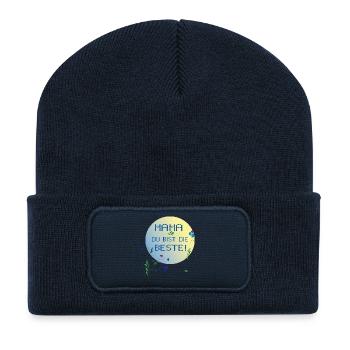 Mom, you're the best Mother's Day - Recycled Patch Beanie - french navy - Front