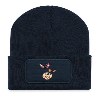 Thank You - Recycelte Patch Beanie - French Navy - Vorne