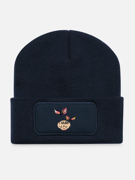 Thank You - Recycelte Patch Beanie - French Navy