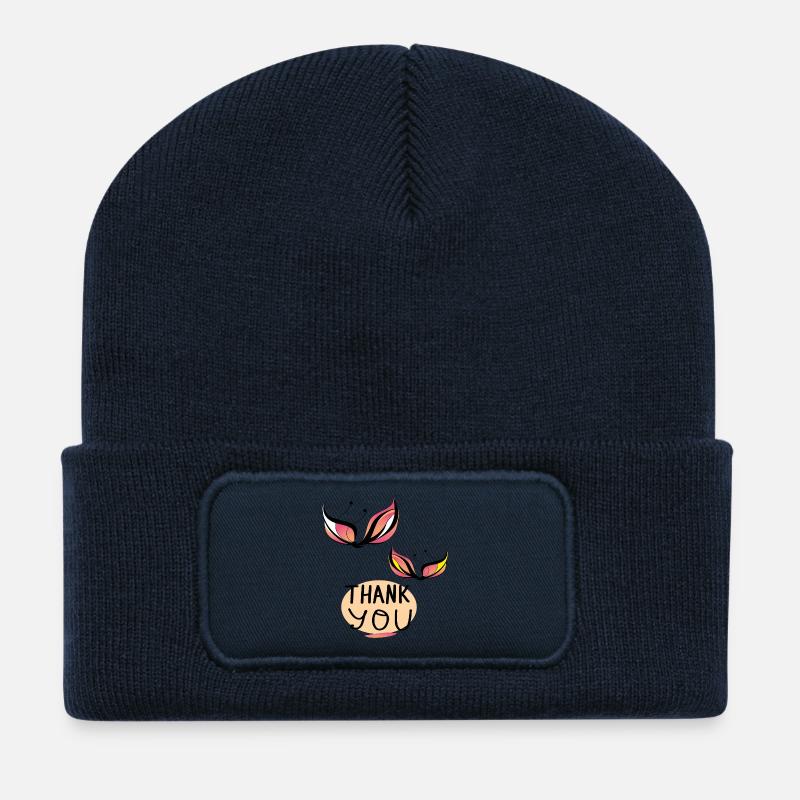 Thank You - Recycelte Patch Beanie - French Navy