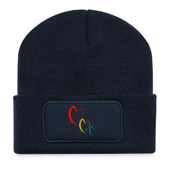 SCHÖNEN MUTTERTAG. MAMA. FEST - Recycelte Patch Beanie - French Navy - Vorne