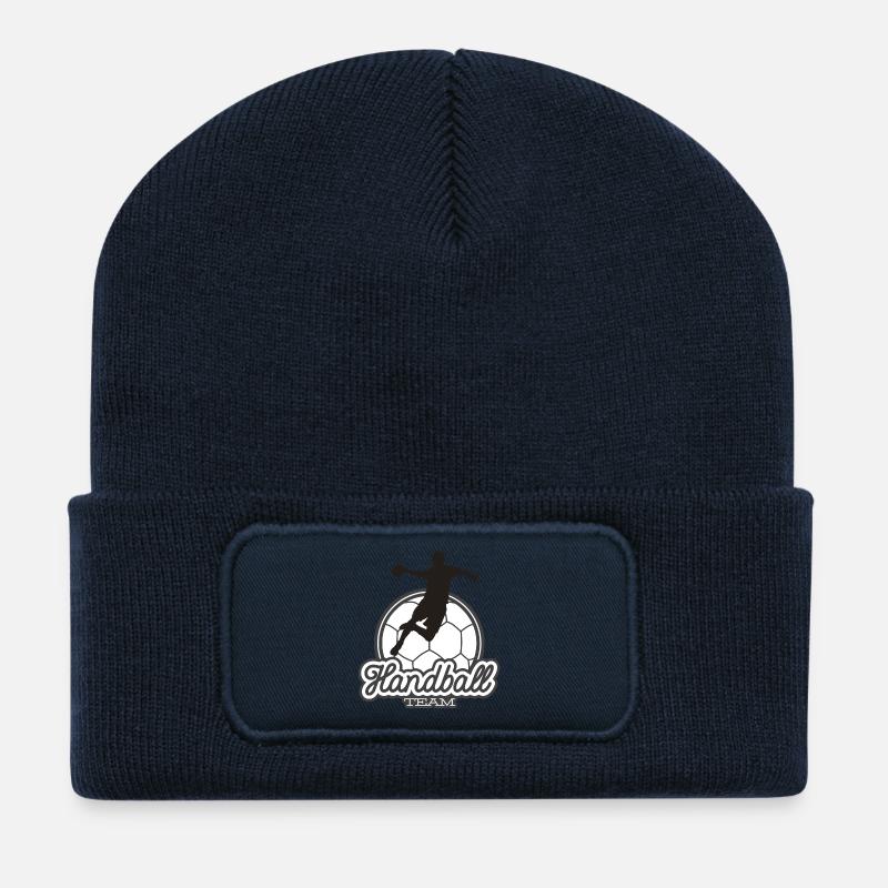 Handball, Handballspiel, Handballspieler - Recycelte Patch Beanie - French Navy