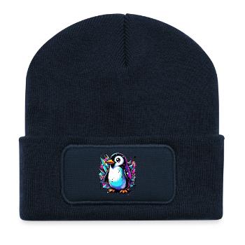 Pinguin - Recycelte Patch Beanie - French Navy - Vorne