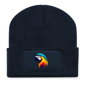 Papagei - Recycelte Patch Beanie - French Navy - Vorne