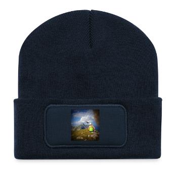 An der Spitze! - Recycelte Patch Beanie - French Navy - Vorne