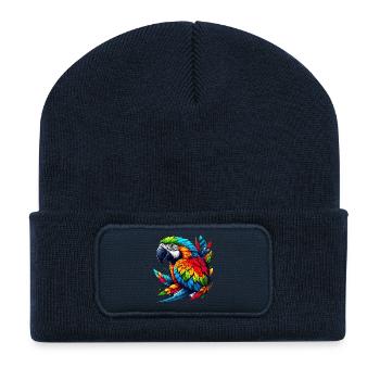 Papagei - Recycelte Patch Beanie - French Navy - Vorne